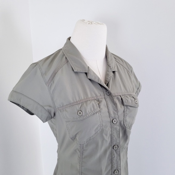 Columbia packable dress asymmetrical pockets mini titanium sportwear button down - Picture 9 of 16
